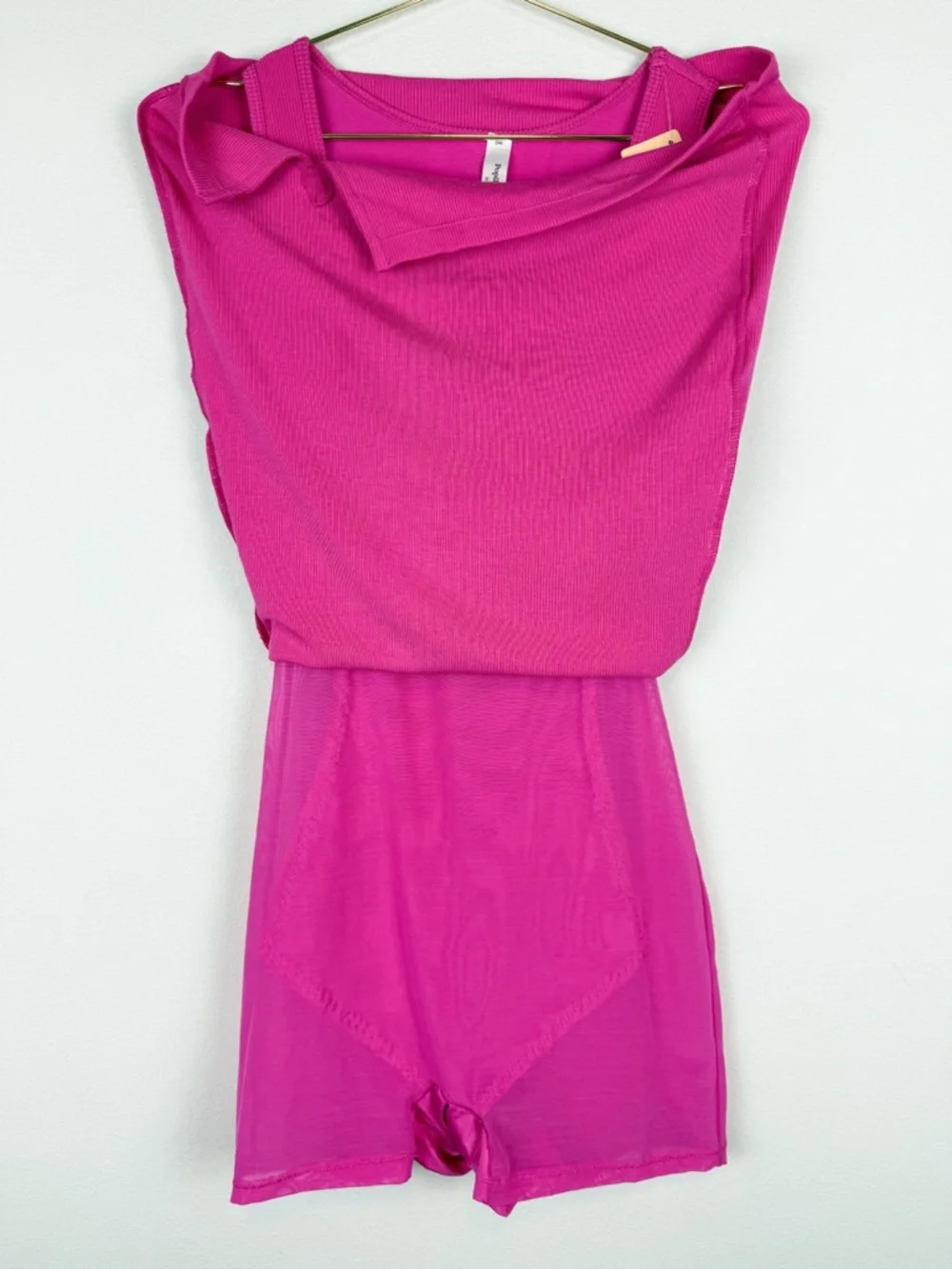 NWT Popilush Shapewear Dress Modal Mini Dress Pink Size Medium